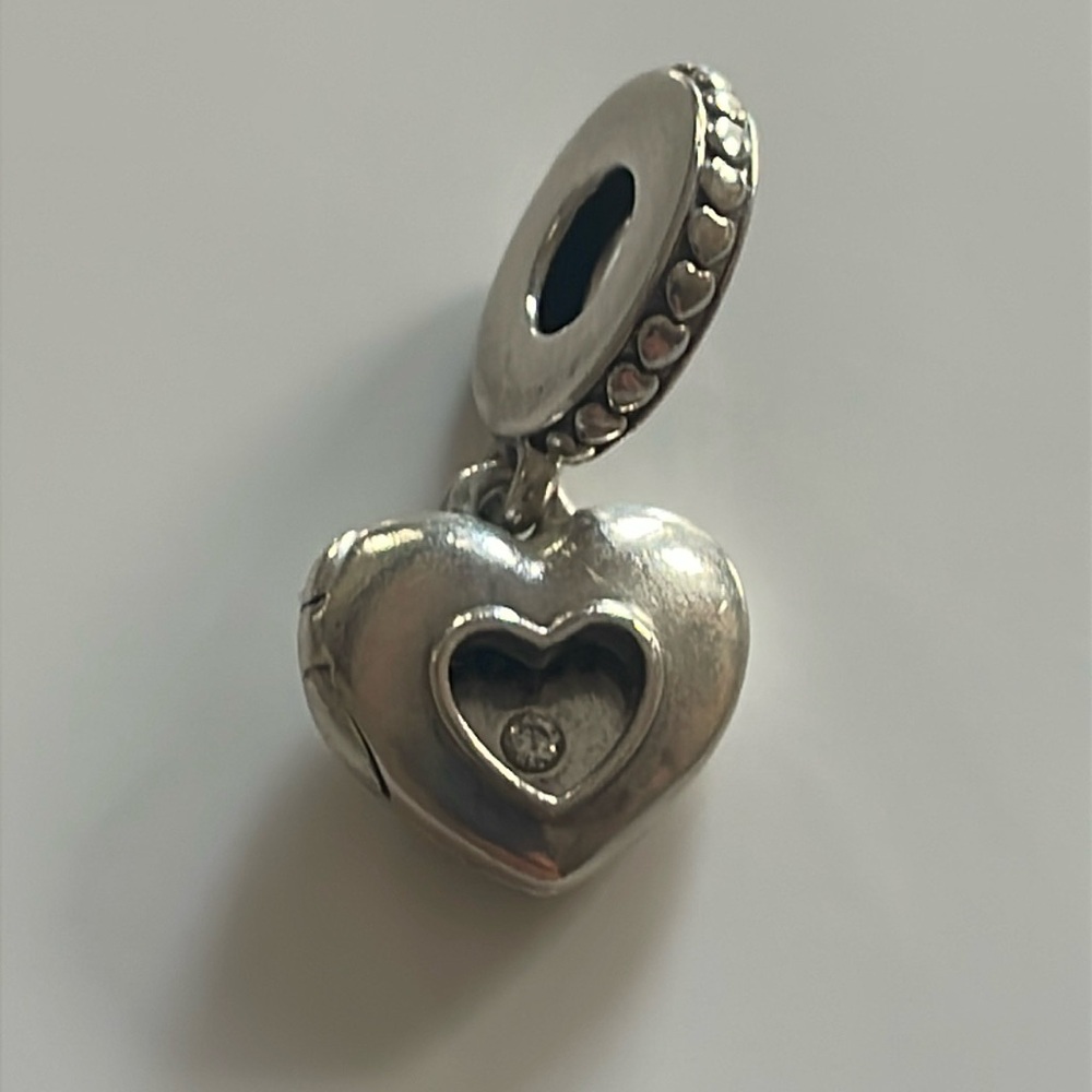 Pandora Silver Bracelet charm with open heart